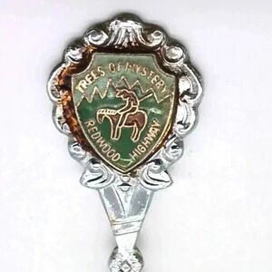Trees of Mystery Redwood Highway Souvenir Engraved Spoon Kitschy Cool